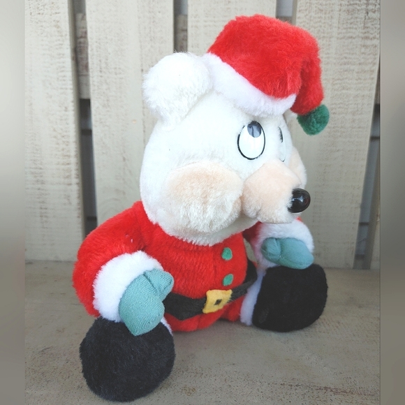 RARE Fun House White Mouse Christmas Plush Hanger Ornament 11" Cheeky Vintage - Picture 3 of 12